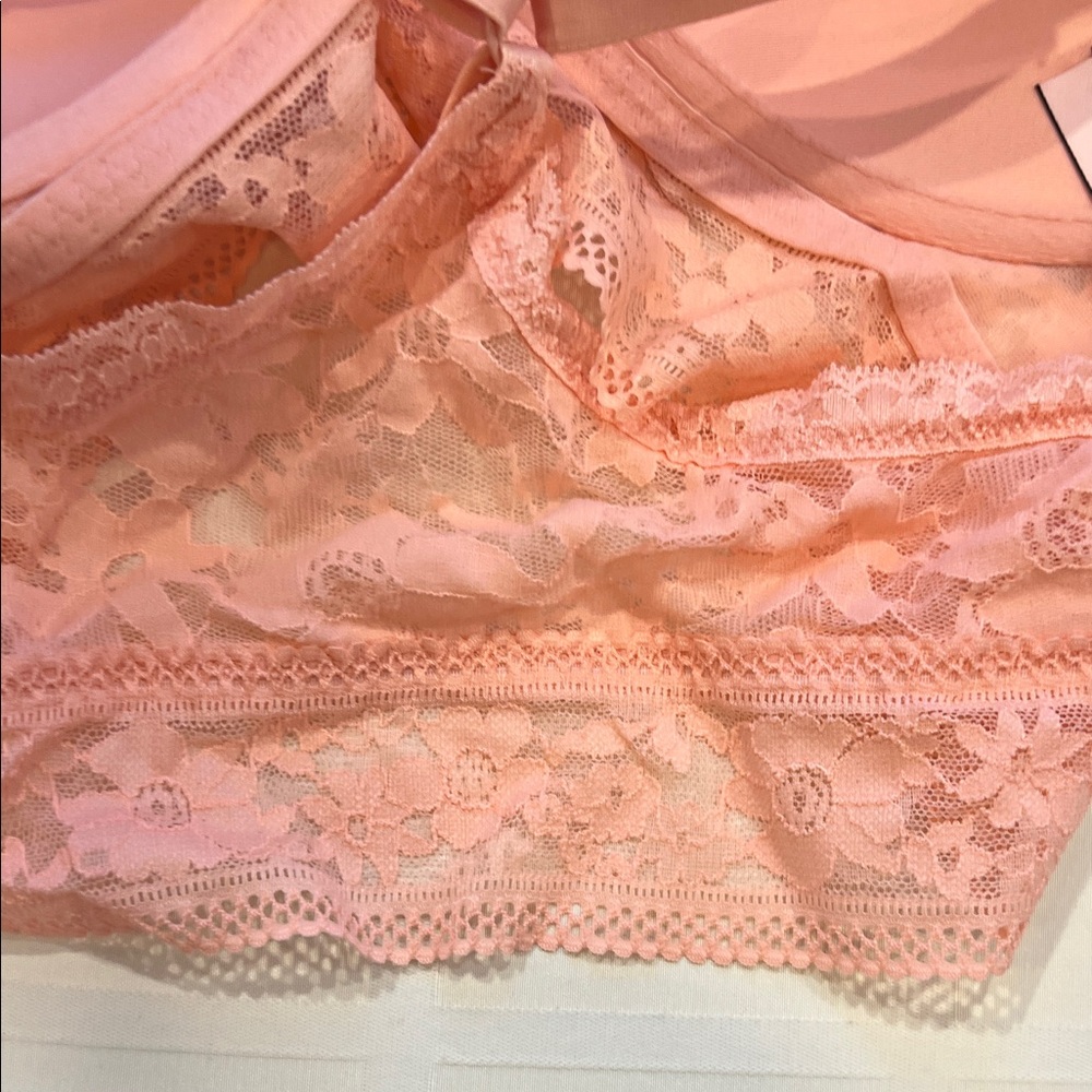Victoria's Secret Lace Bralette Duo - Peach and Magenta - Size Large - Picture 11 of 11